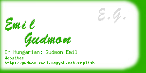 emil gudmon business card